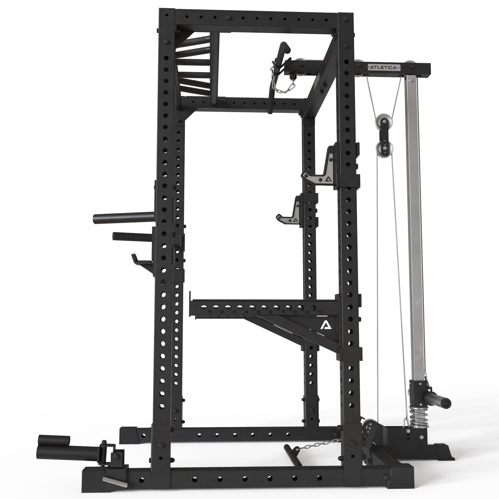 R7-Cage Power Rack mit Latzug- und Ruderstation 3/5
