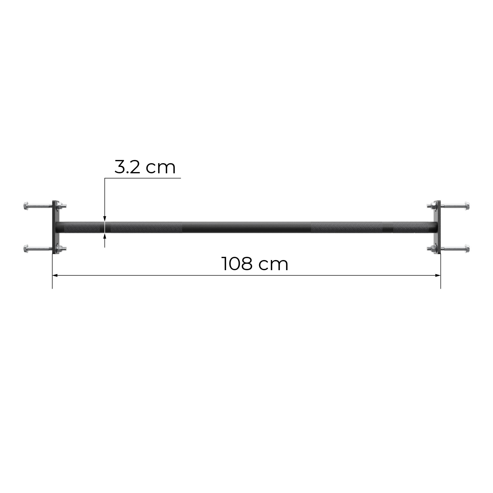R8 Monkey Bar | Klimmzugstange mit gerändelten Griffen | Ø 32 mm 7/7
