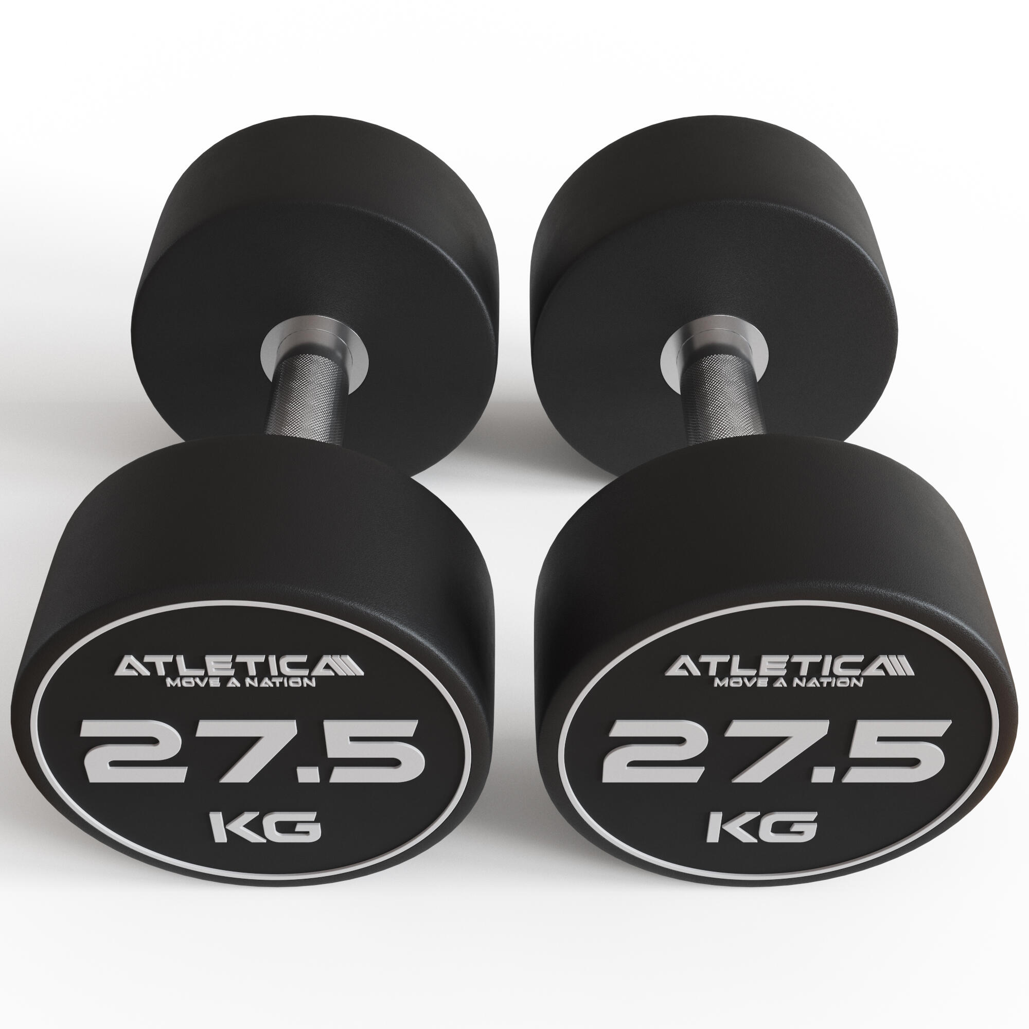 Polyurethan Rundhanteln Paar | 2x27.5kg | Premium Design und Qualität 1/3