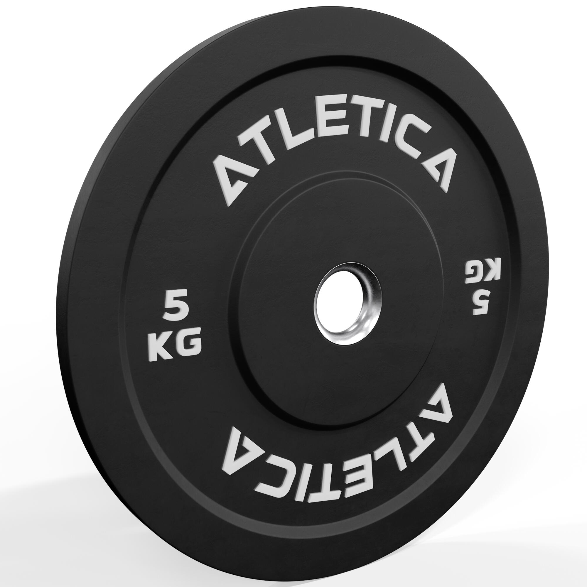 Bumper Plates | Paar | 2x5kg | Ø 50 mm Edelstahlring | Härtetyp 90 3/3