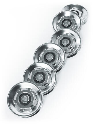 Aluminium-Seilrollen | Deutlich robuster als Plastik | 6Rollen x 90mm