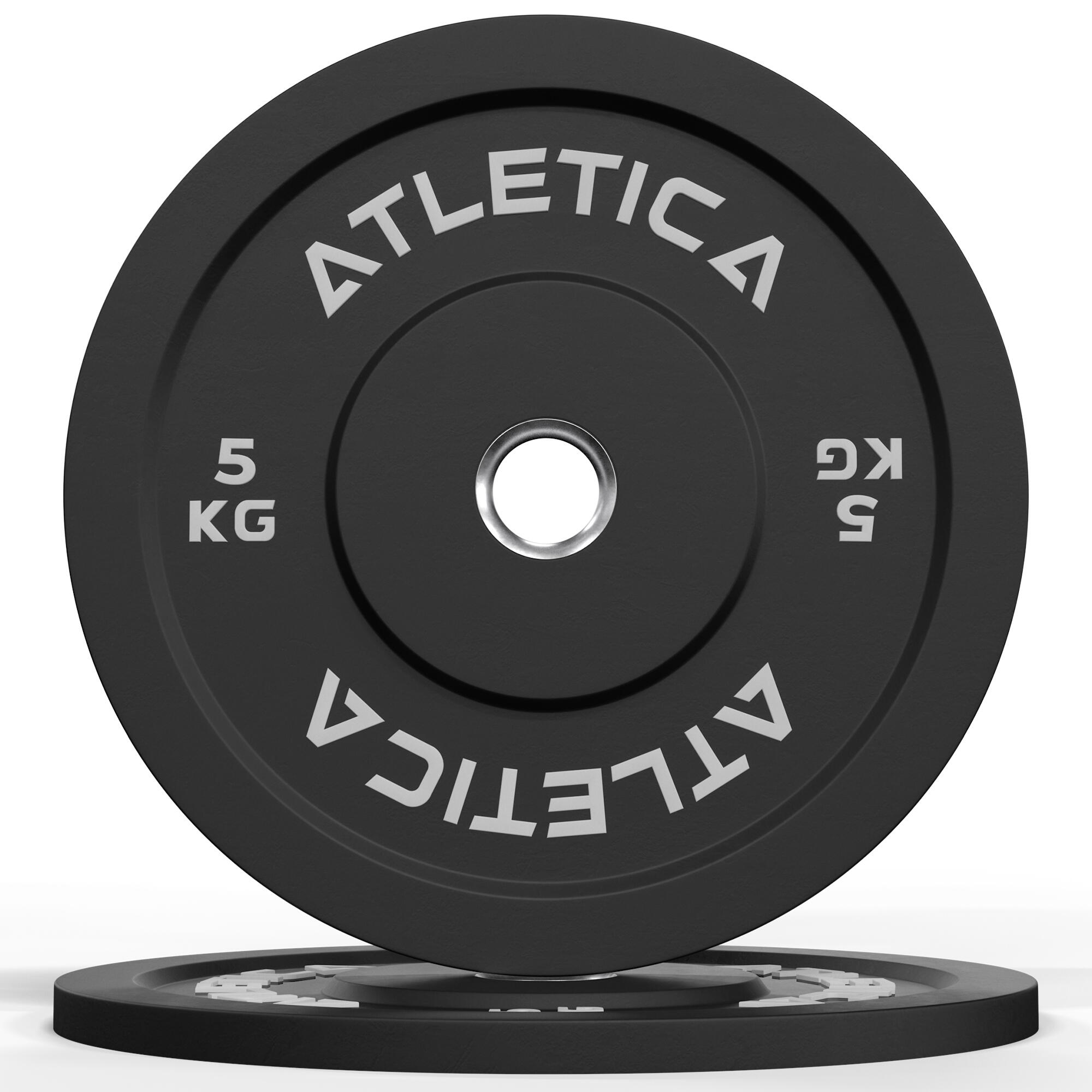Bumper Plates | Paar | 2x5kg | Ø 50 mm Edelstahlring | Härtetyp 90 2/3