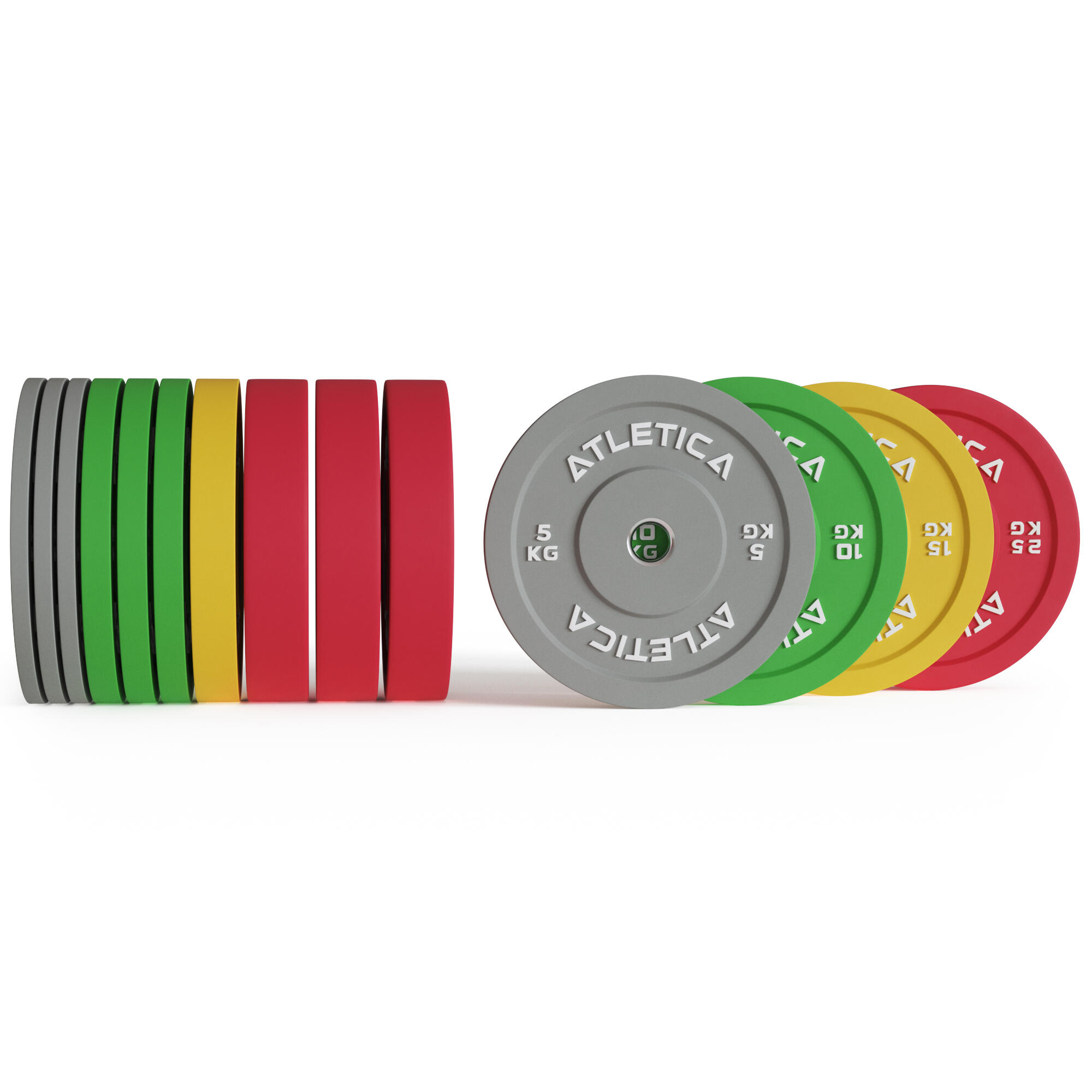Color Bumper Plates Set | 190kg aus 4x 5 kg ∣ 4x 10 kg ∣ 2x 15 kg ∣ 4x 25 kg 3/3