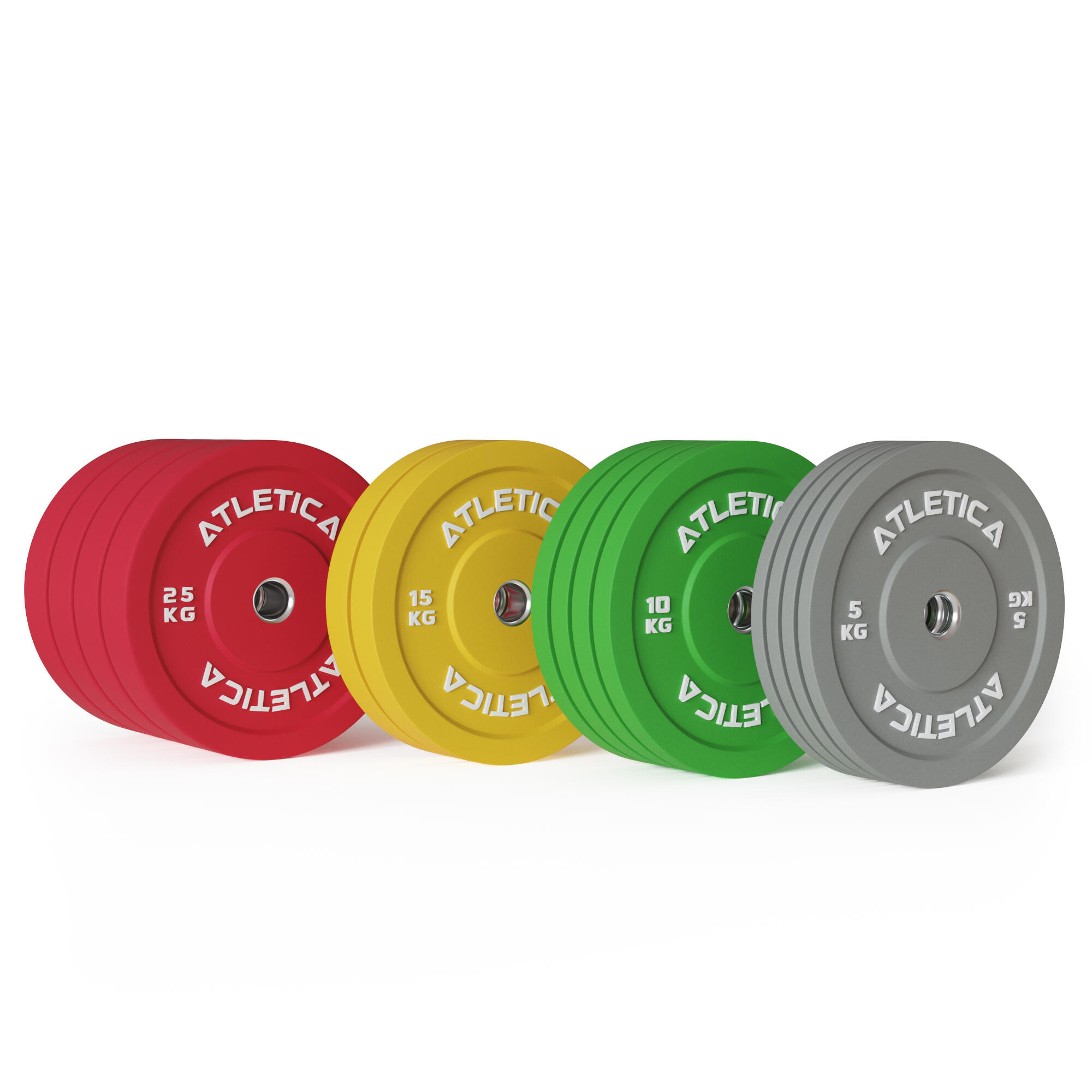 Color Bumper Plates Set | 190kg aus 4x 5 kg ∣ 4x 10 kg ∣ 2x 15 kg ∣ 4x 25 kg 2/3