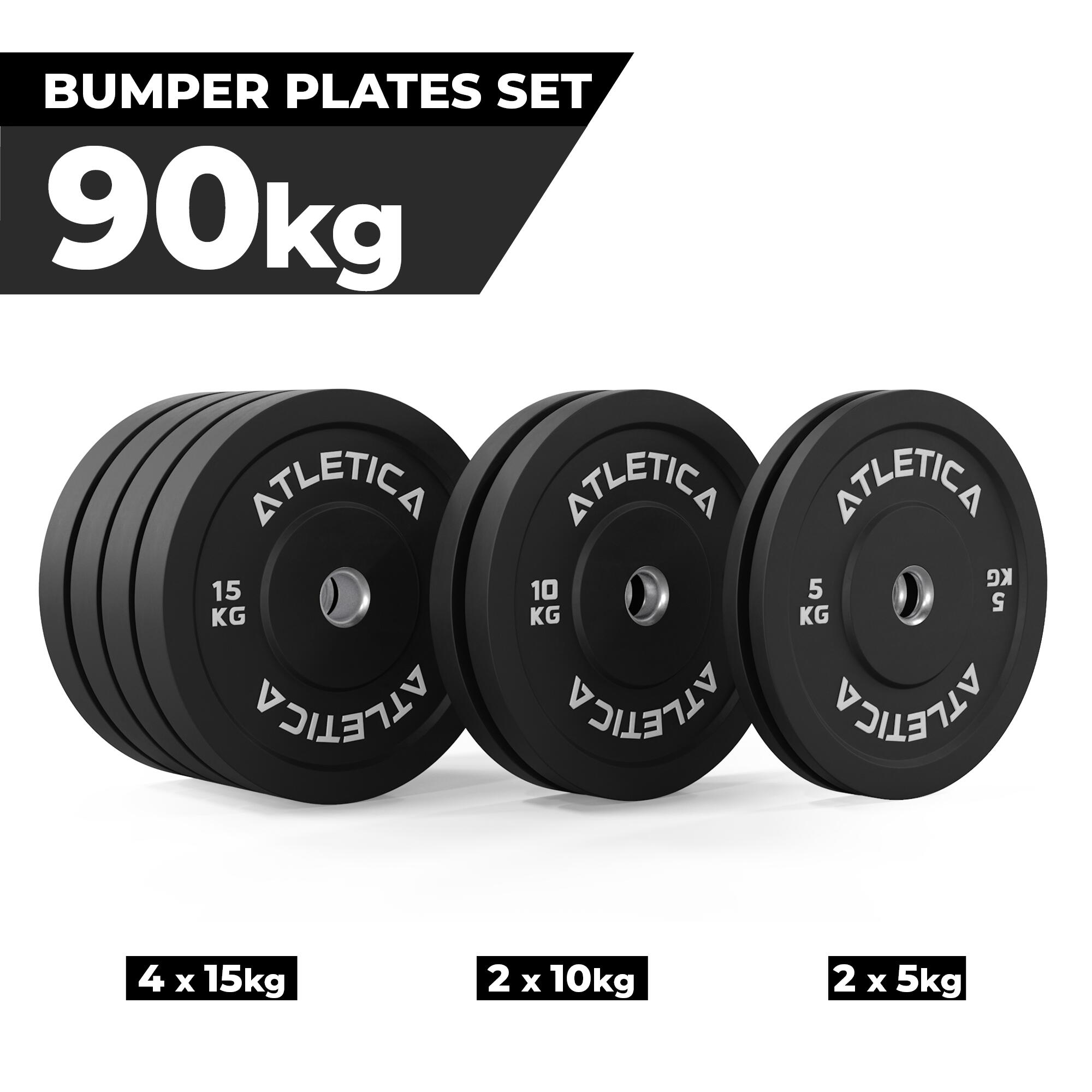 Bumper Plates Set | 90kg bestehend aus 2 x 5 kg ∣ 2 x 10 kg ∣ 4 x 15 kg 2/3