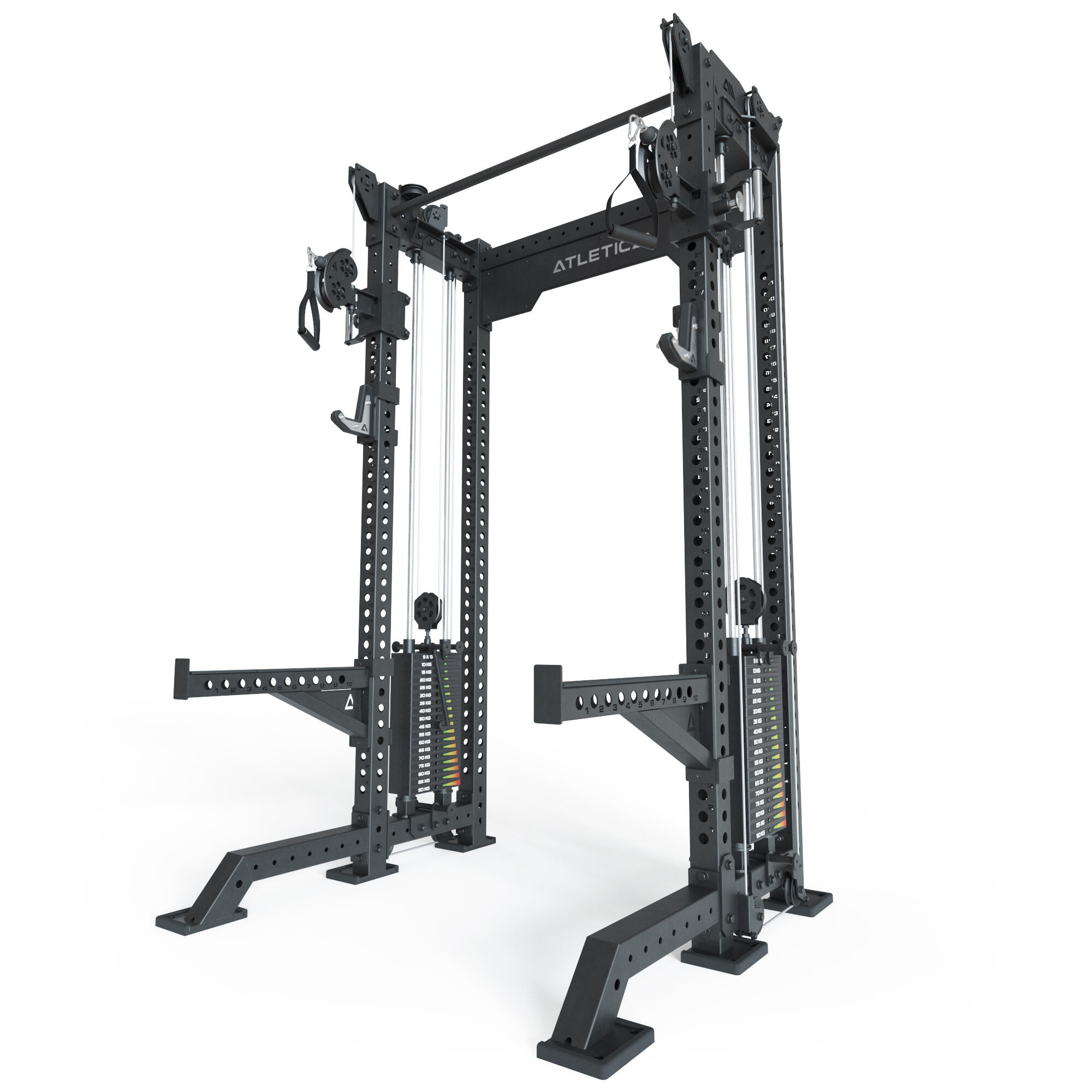 R8-Bradley Kabelzug Station | 2x95kg seitlichen Gewichtsblocks | Kurz 2/6