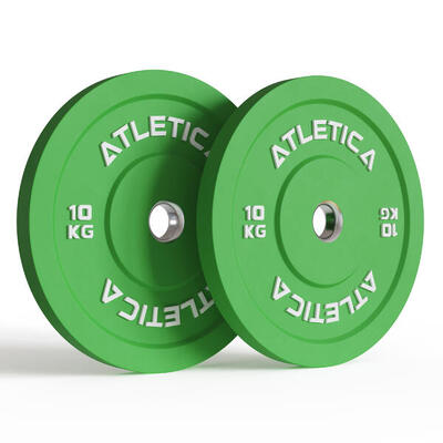 Color Bumper Plates | 2x10kg |Ø 50 mm Edelstahlring |Robust & langlebig