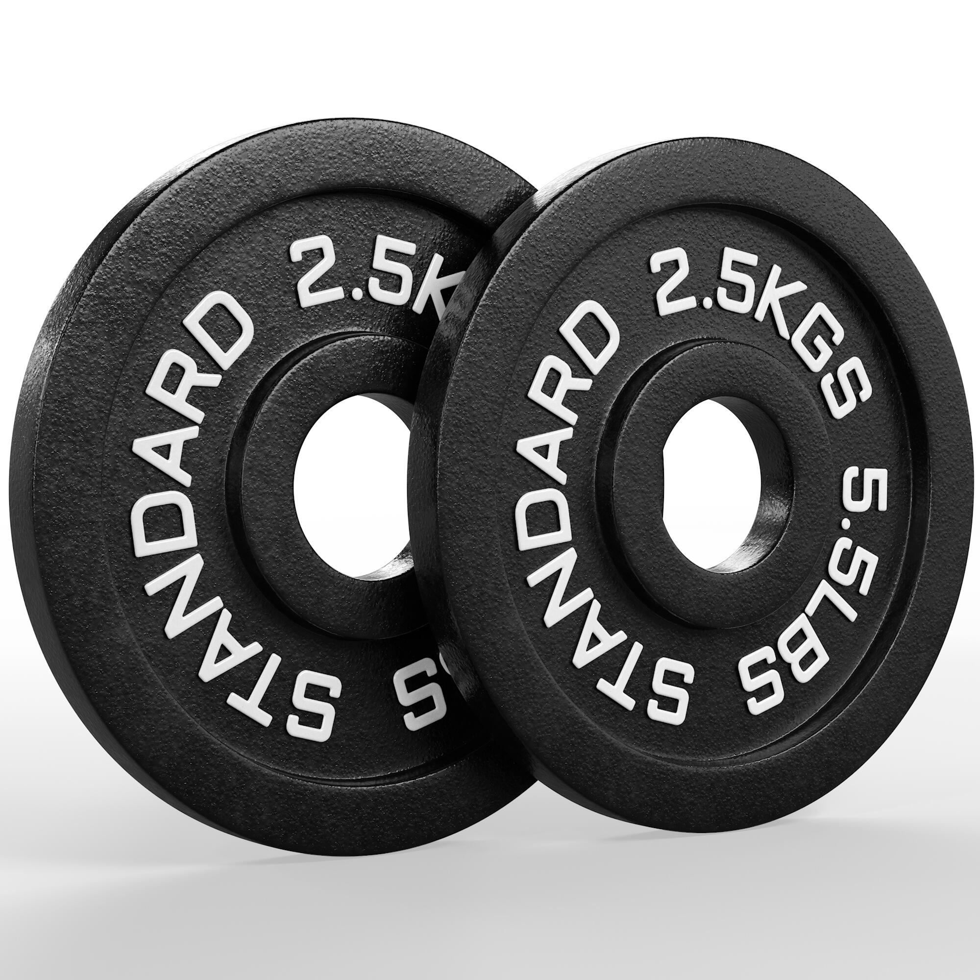 Iron Plates | Paar | 2 x 2.5kg | Ø 50 mm | Gusseisen Hantelscheiben 3/3