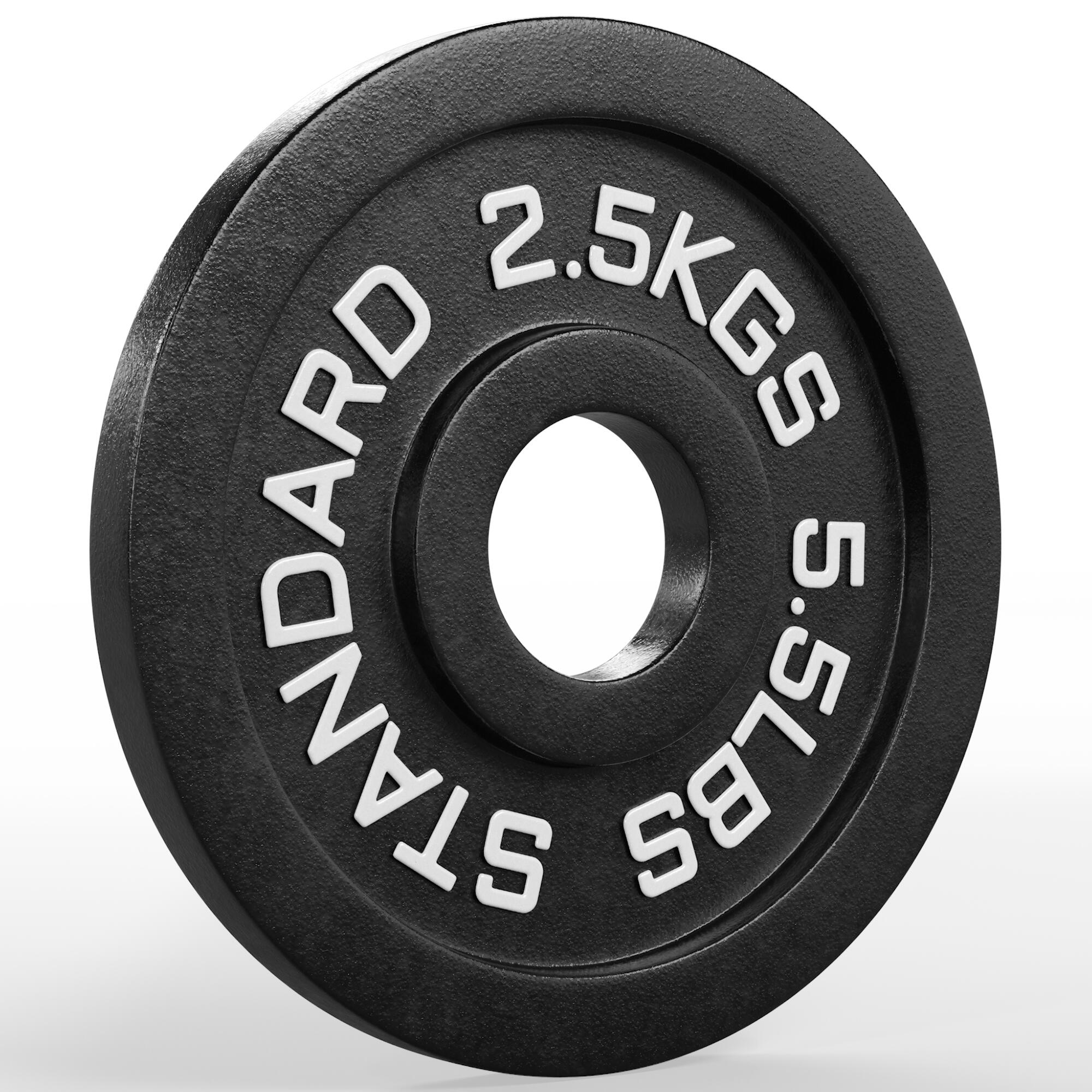 ATLETICA Iron Plates | Paar | 2 x 2.5kg | Ø 50 mm | Gusseisen Hantelscheiben