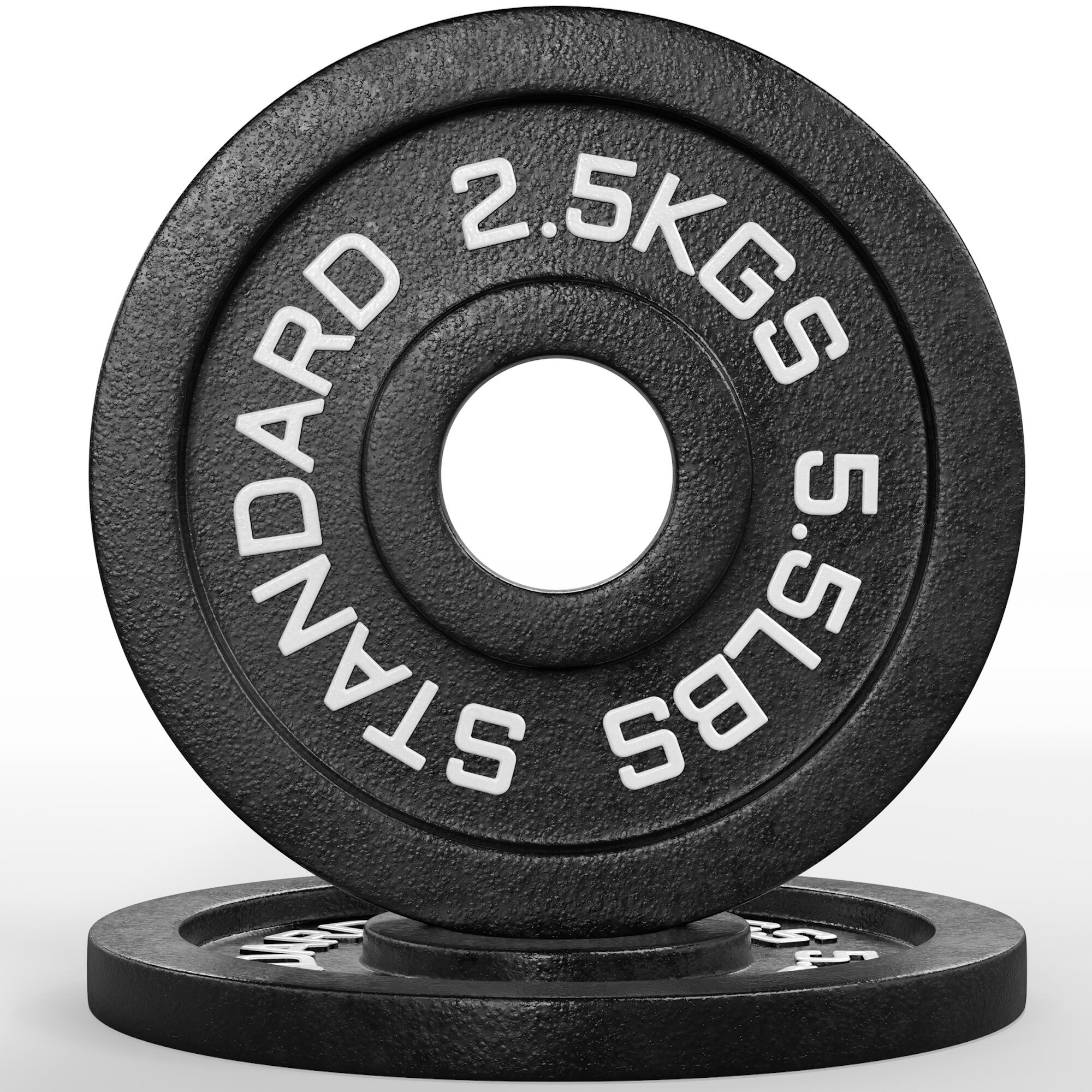 Iron Plates | Paar | 2 x 2.5kg | Ø 50 mm | Gusseisen Hantelscheiben 2/3