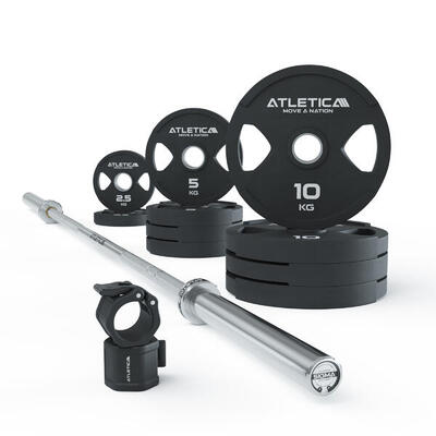 Langhantel Set | Sigma Starter | 65kg Dual-Gripper Plates | Pro Collars