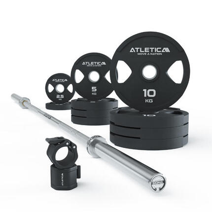 Langhantel Set | Sigma Starter | 65kg Dual-Gripper Plates | Pro Collars