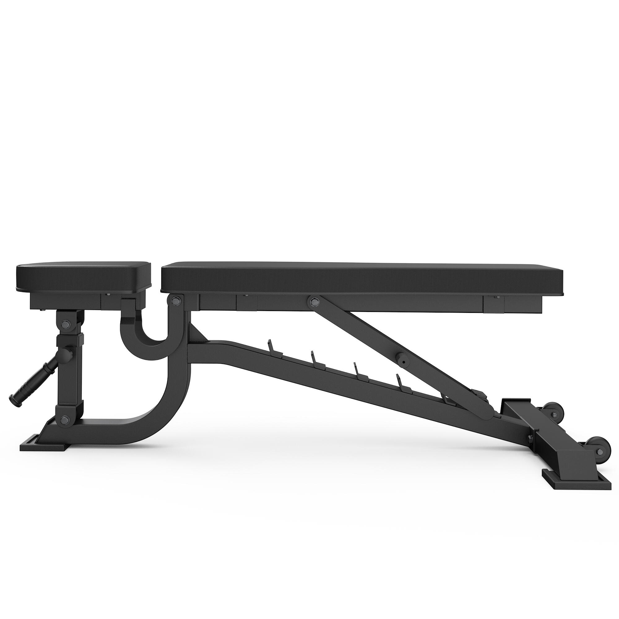 B2 Hantelbank - Leder | Neigungswinkel von -15° bis 85° | TÜV-geprüft 6/7