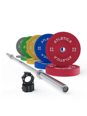 Langhantel Set | Alpha Weightlifting |150kg Bumper Plates | Pro Collars