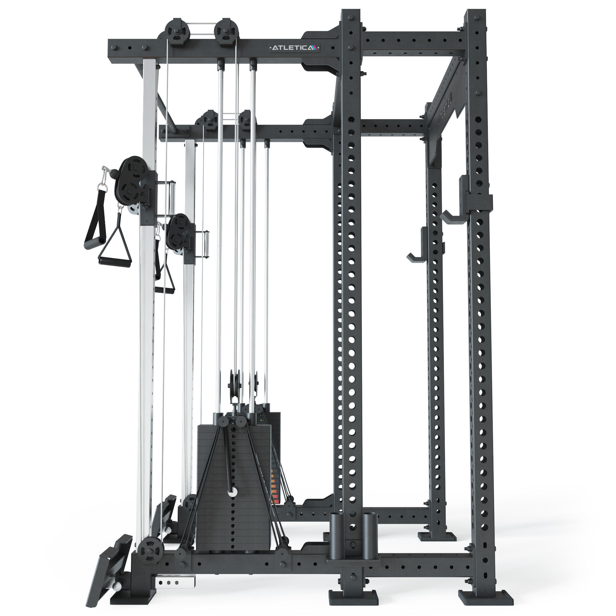 R8-Duality PRO Shallow Half Rack 42 cm Käfigtiefe |2x90 kg Steckgewicht 3/6