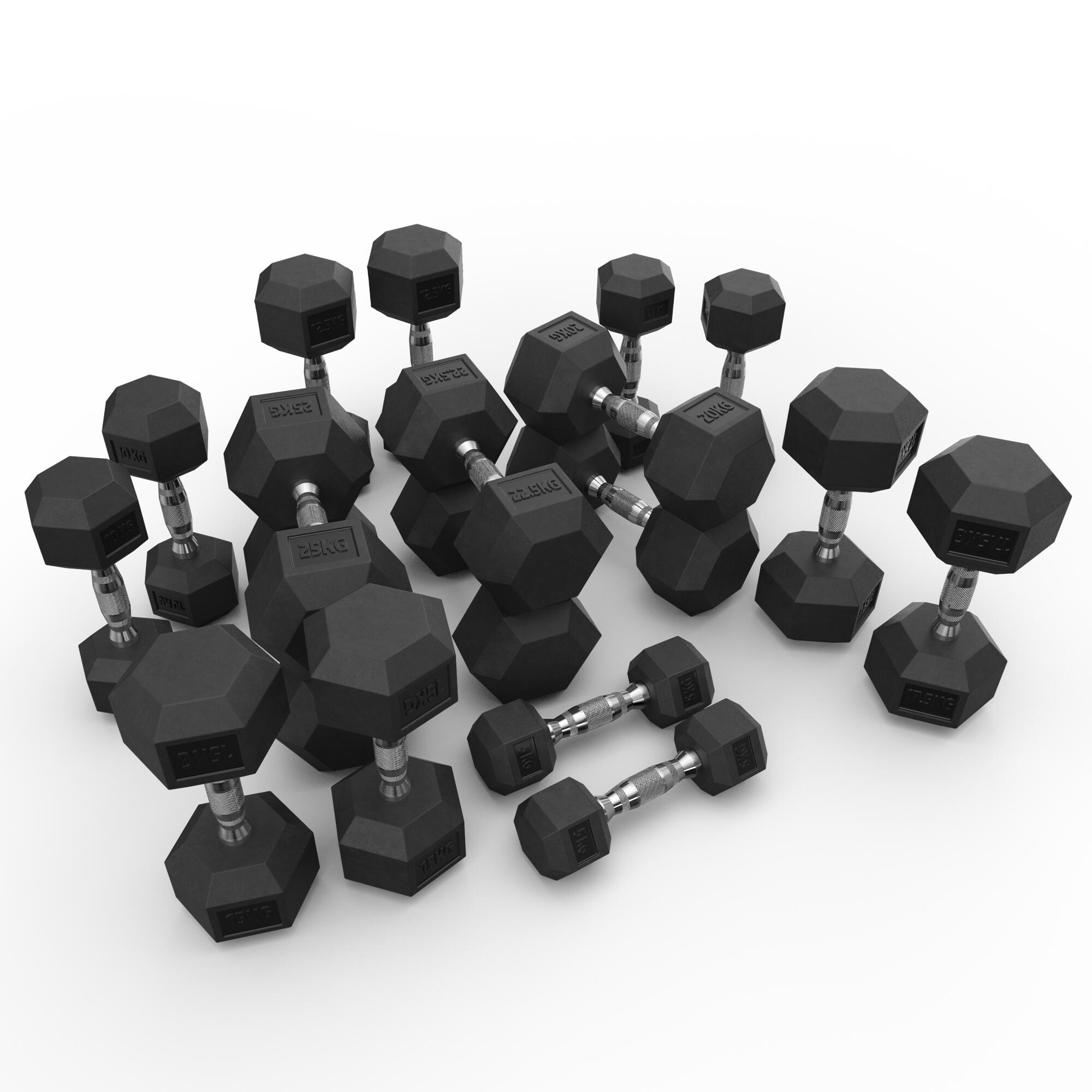 Hexagon Hantel Set | 2.5 kg - 25 kg ∣ Professioneller Bezug 3/3