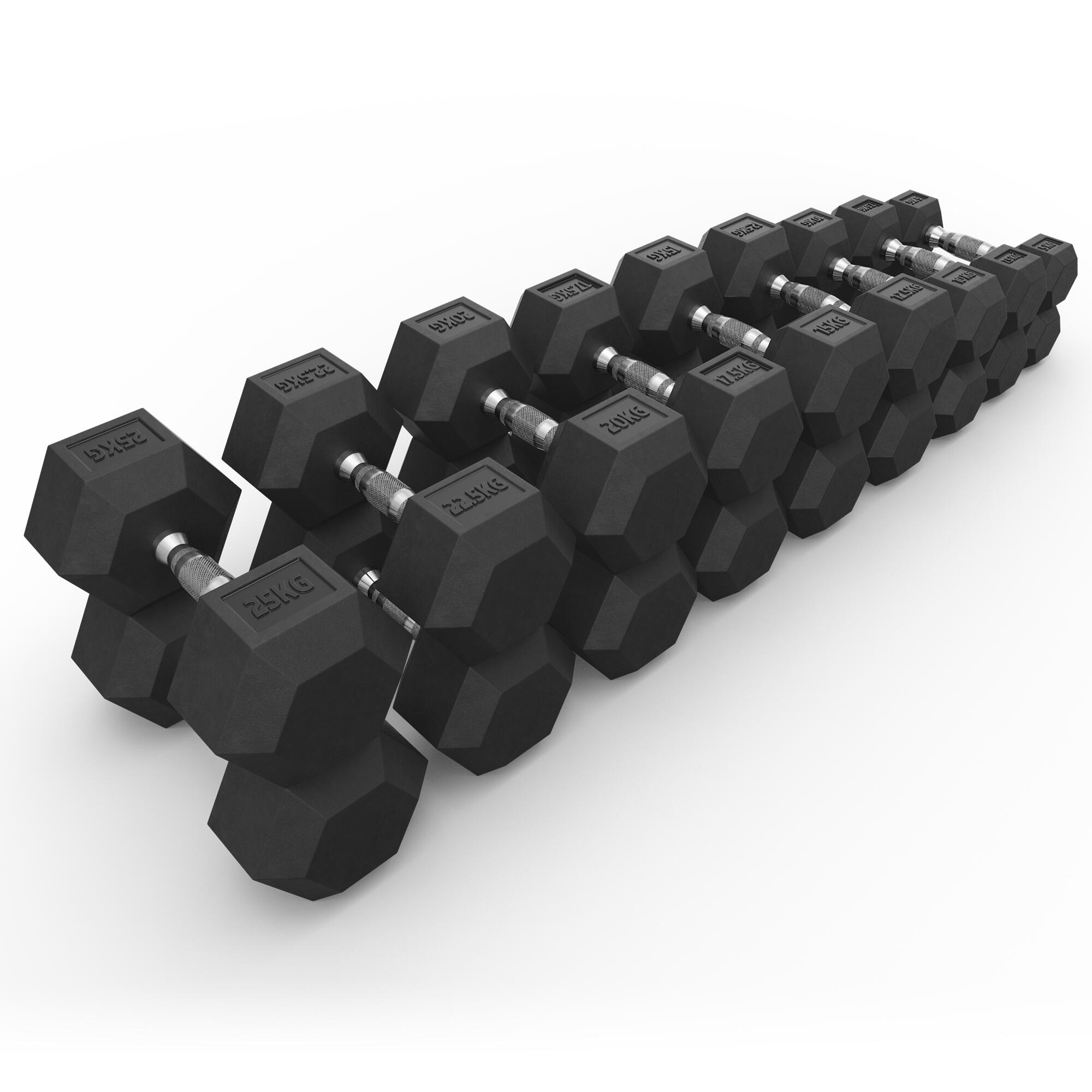 Hexagon Hantel Set | 2.5 kg - 25 kg ∣ Professioneller Bezug 2/3