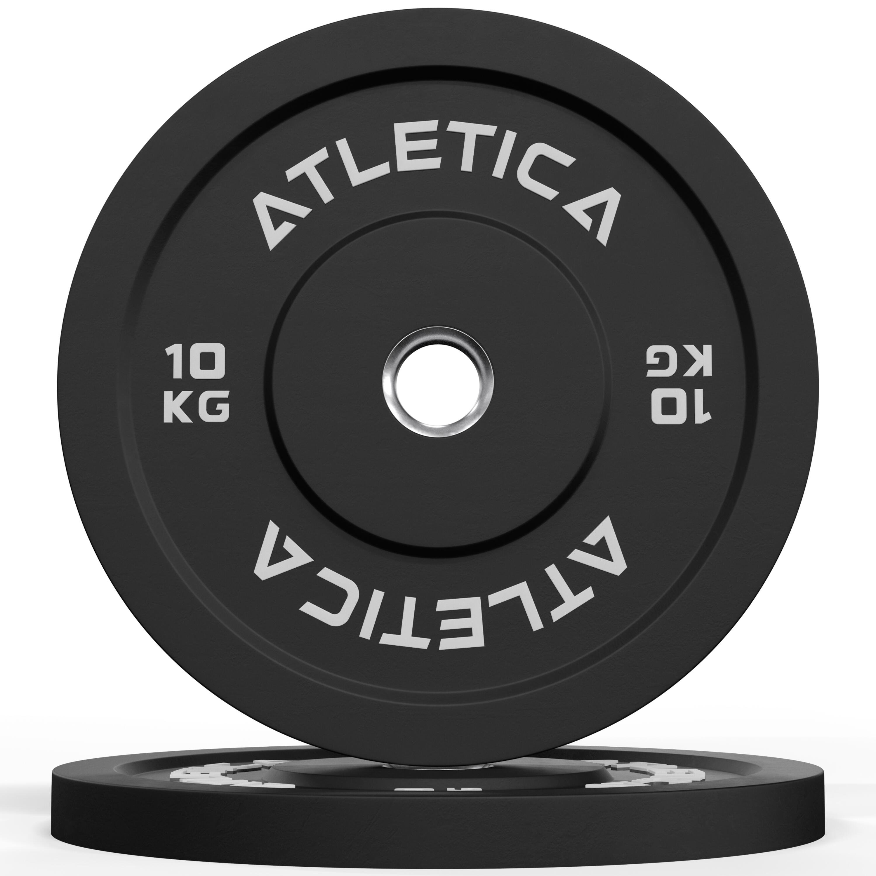 Bumper Plates | Paar | 2x10kg | Ø 50 mm Edelstahlring | Härtetyp 90 2/3