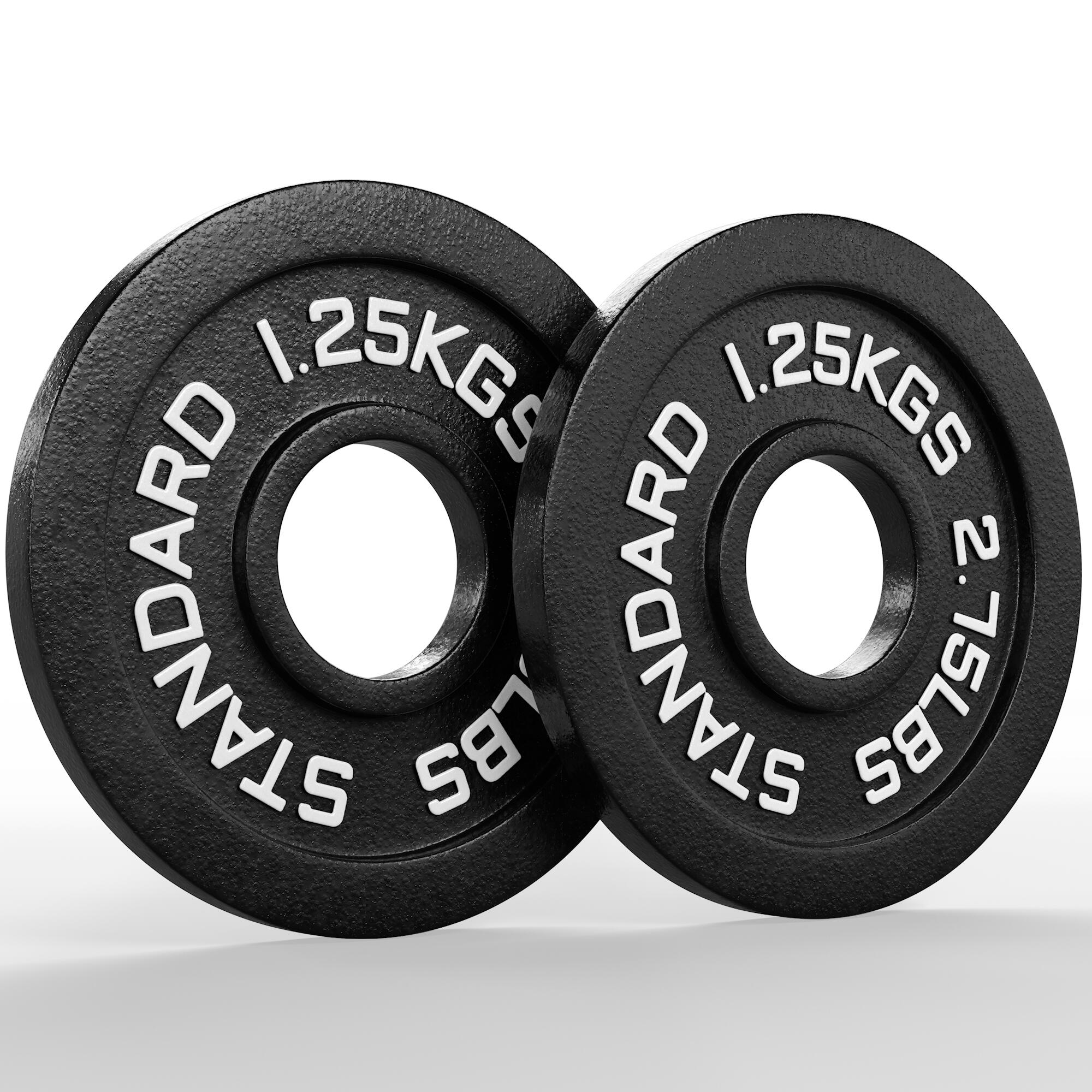ATLETICA Iron Plates | Paar | 2 x 1.25kg | Ø 50 mm | Gusseisen Hantelscheiben