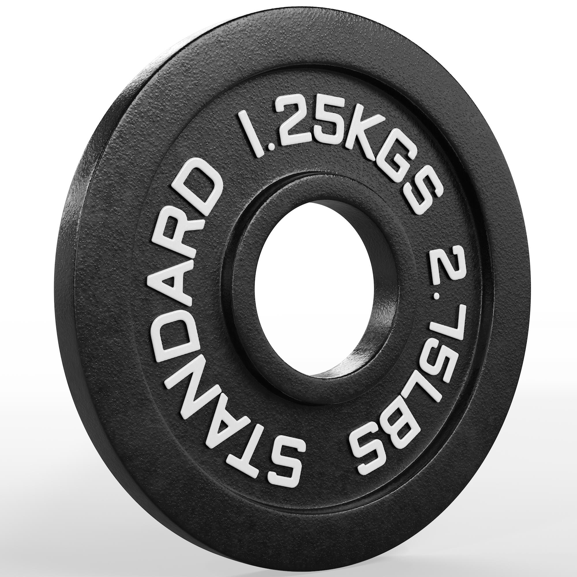 Iron Plates | Paar | 2 x 1.25kg | Ø 50 mm | Gusseisen Hantelscheiben 3/3