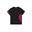 T-shirt Padel pour hommes - Pala print joueur de droite, noir/rouge
