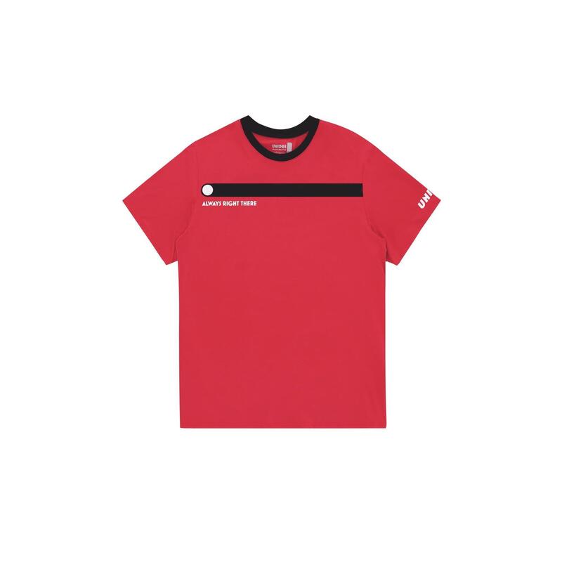 Shirt Padel Heren - Always Right There print, rood/zwart