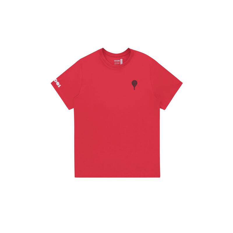 T-shirt Padel pour hommes - Raquette print, rouge/noir