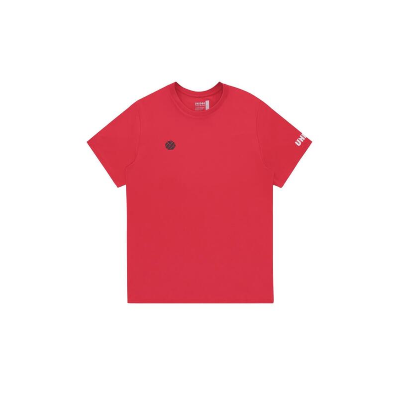 Shirt Padel Heren - Bal print, rood/zwart