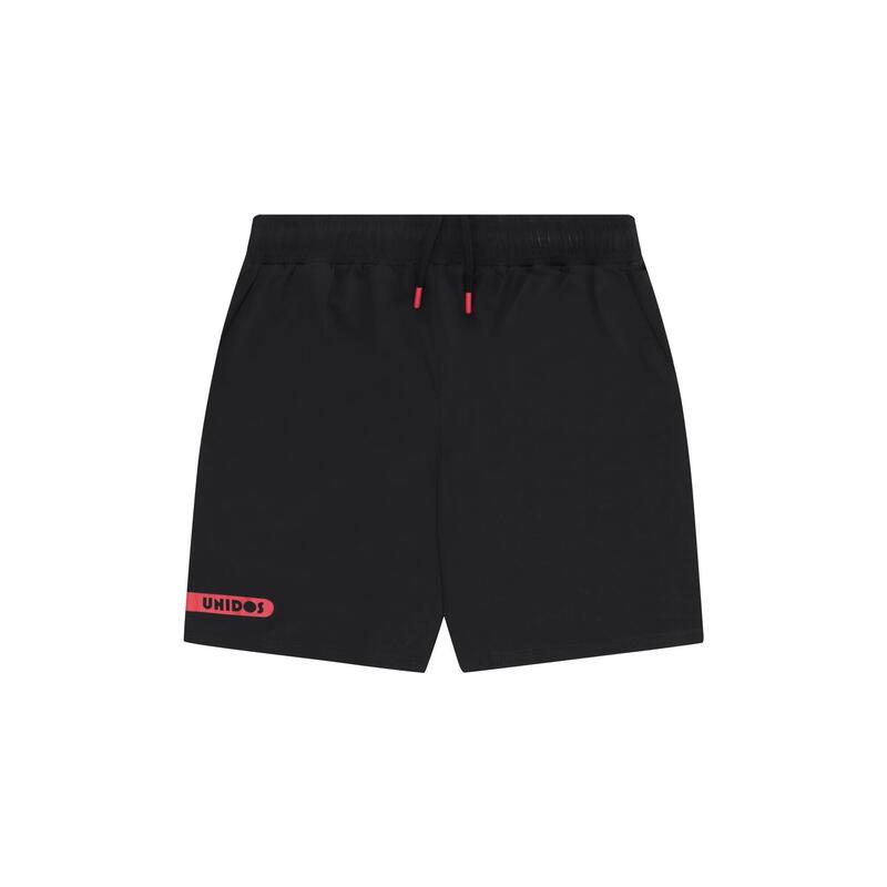 Short Padel pour hommes - Iconic print, noir/rouge