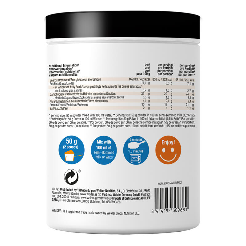 Weider - Protein Pancake Mix 600 g - Preparado para tortitas proteicas -  Sabor: