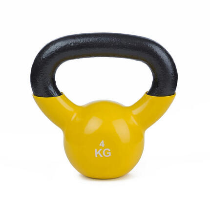 Kettlebell Vinyl 24 kg, Schwarz Gewichtheben Unisex Schwarz
