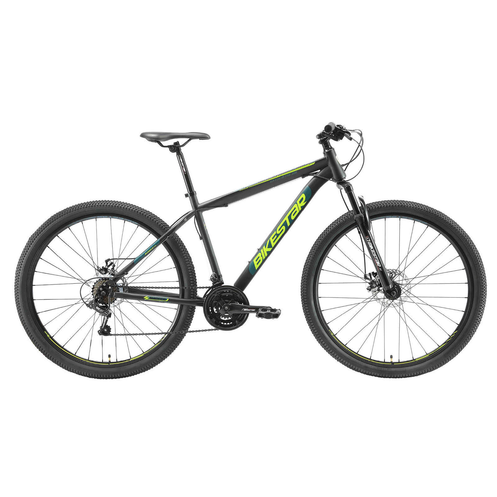 Bikestar - Vtt 29", Semi-rigide, 21 Vitesses, Frein À Disque - Vélo Tout Terrain - Noir - 48 Xl - Decathlon