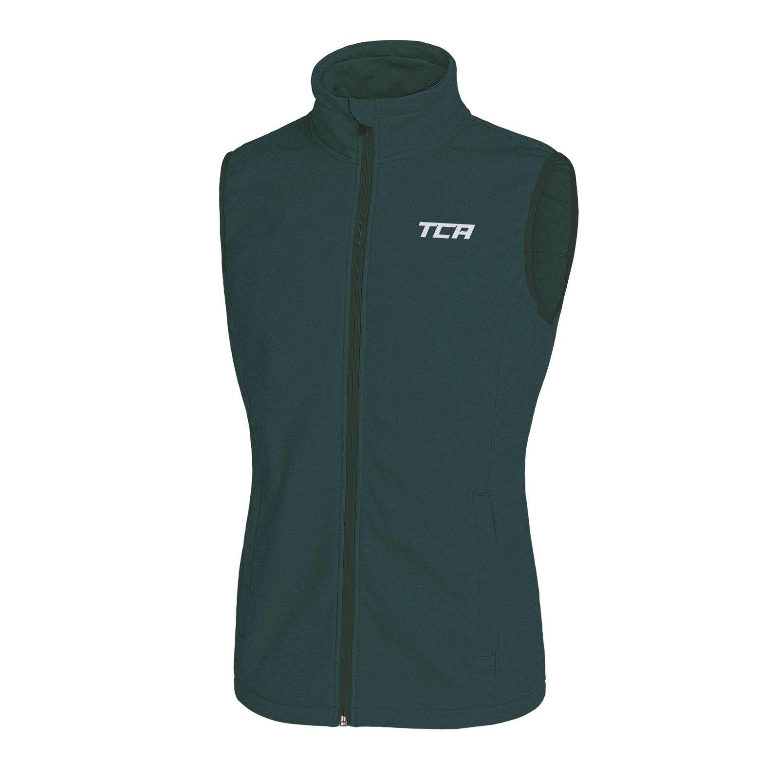 TCA Men's Flyweight Wind-Proof Gilet with Zip Pockets - Trekking Green