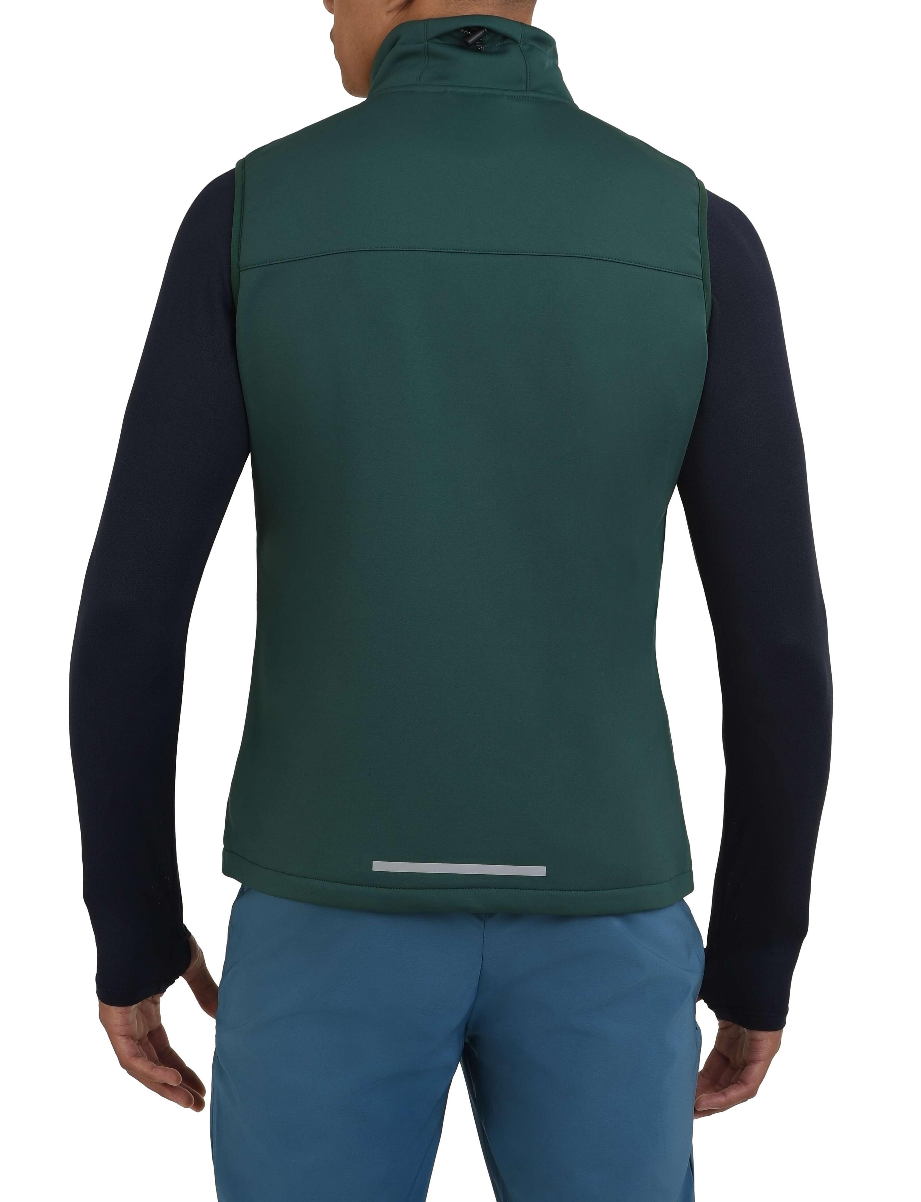 Men's Flyweight Wind-Proof Gilet with Zip Pockets - Trekking Green 3/5