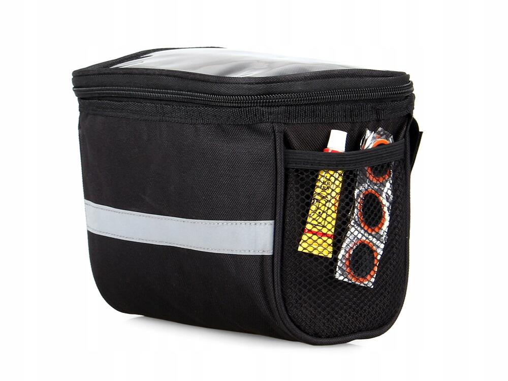Sacoche de guidon avec support de téléphone pour vélo 3 litres Noir 6/7