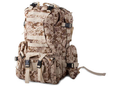 Rugzak tactisch survival camouflage wandelen 48,5 liter fiets
