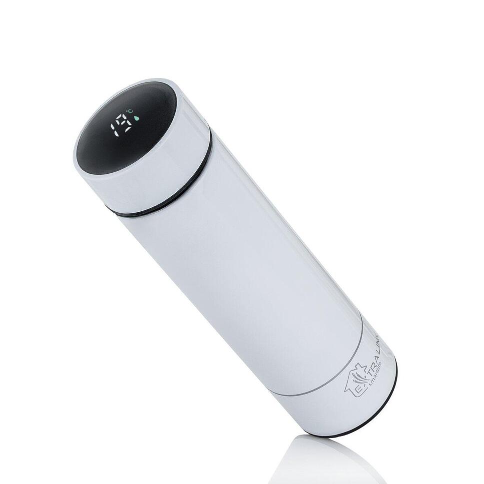 Termos z wyświetlaczem LED Extralink Smart Travel Mug Biały Kubek termiczny