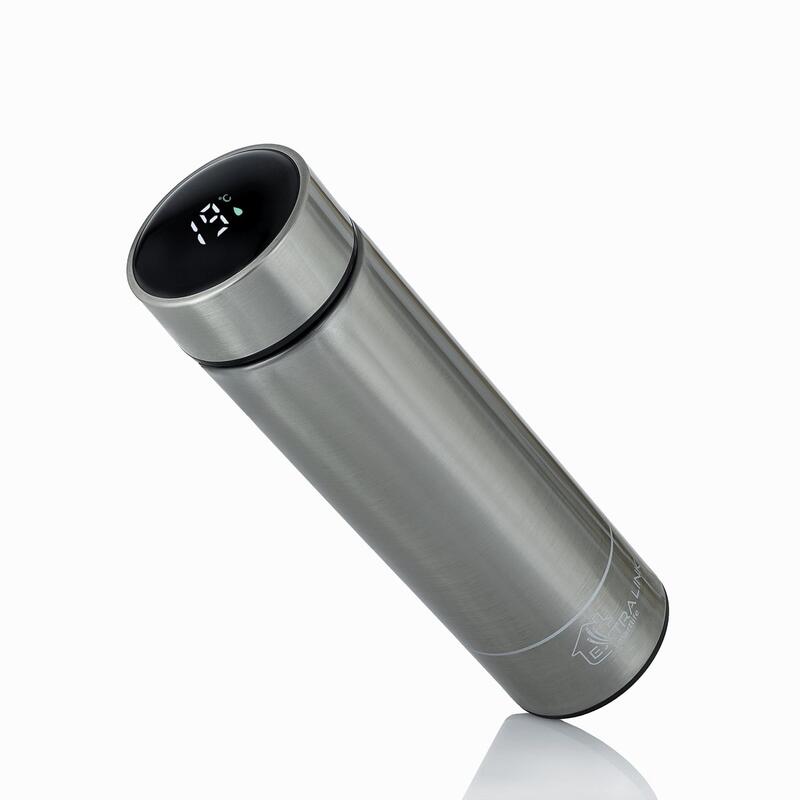 Termos z wyświetlaczem LED Extralink Smart Travel Mug Srebrny Kubek termiczny