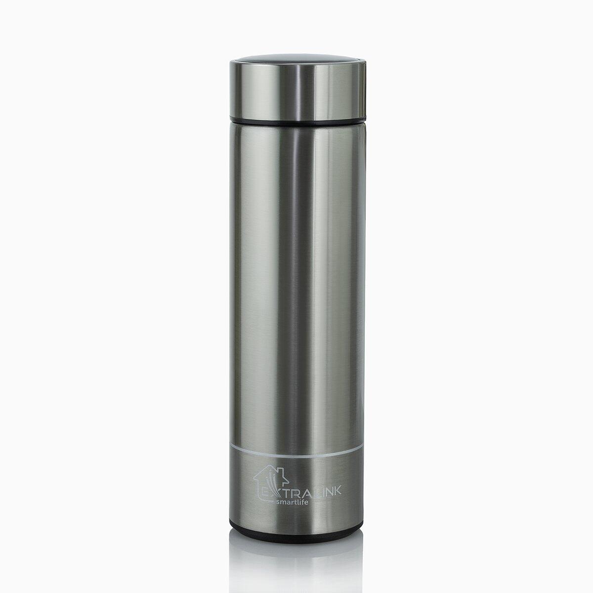 Termos z wyświetlaczem LED Extralink Smart Travel Mug Srebrny Kubek termiczny 3/4