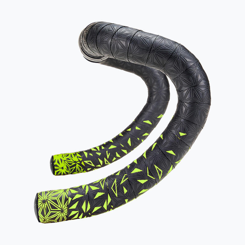 Ruban de cintre de cyclisme Supacaz - Super Sticky Kush Star Fade - Jaune fluo