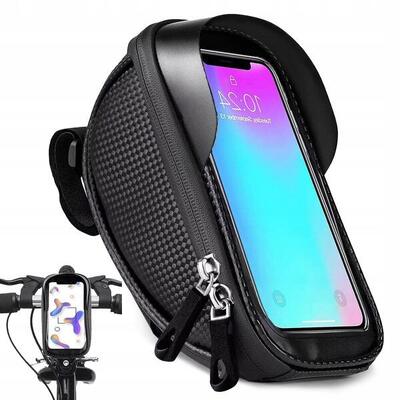 Borsa da bicicletta Borsa da manubrio Supporto per telefono 1.6 litri