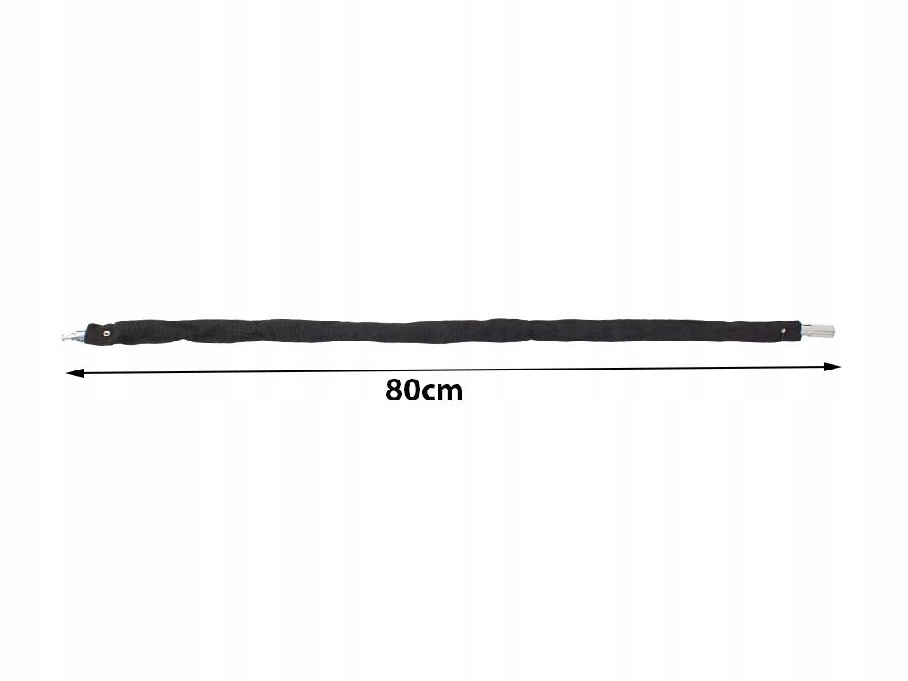 Cadena para bicicleta 80 cm Negro 2 llaves 4/6