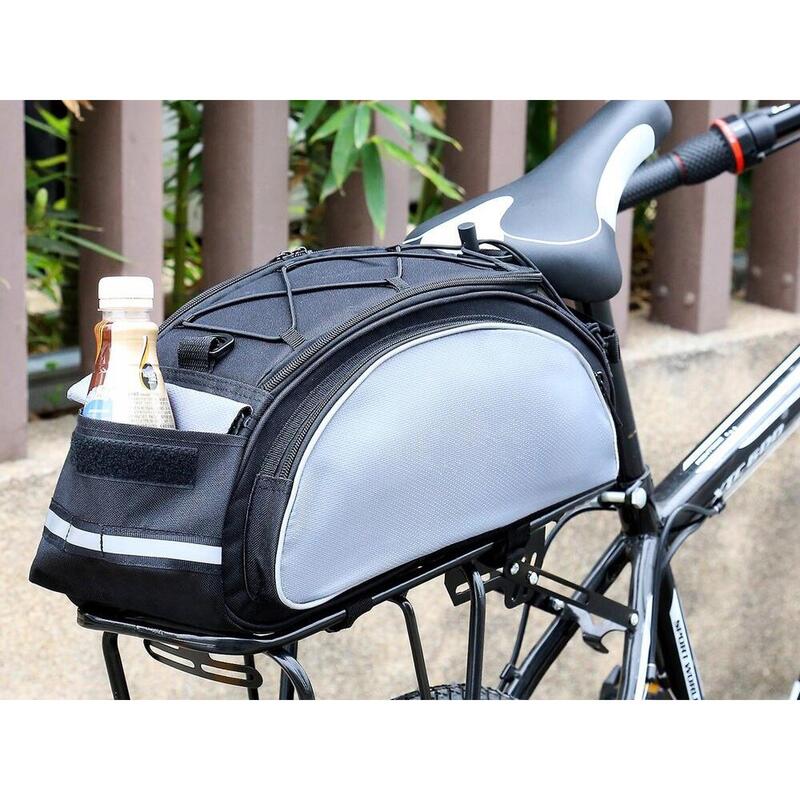 Geantă bicicletă spate, 13L, Gri/Negru, pentru bicicletă electrică