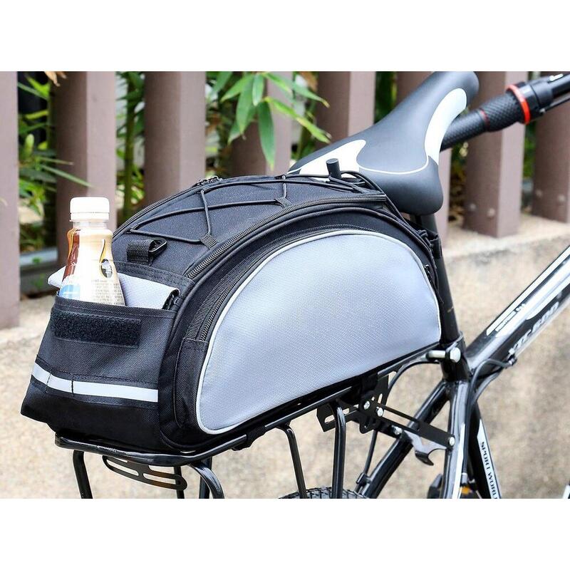Sacoche Simple arrière - 13 litres - Gris/Noir - Vélo électrique