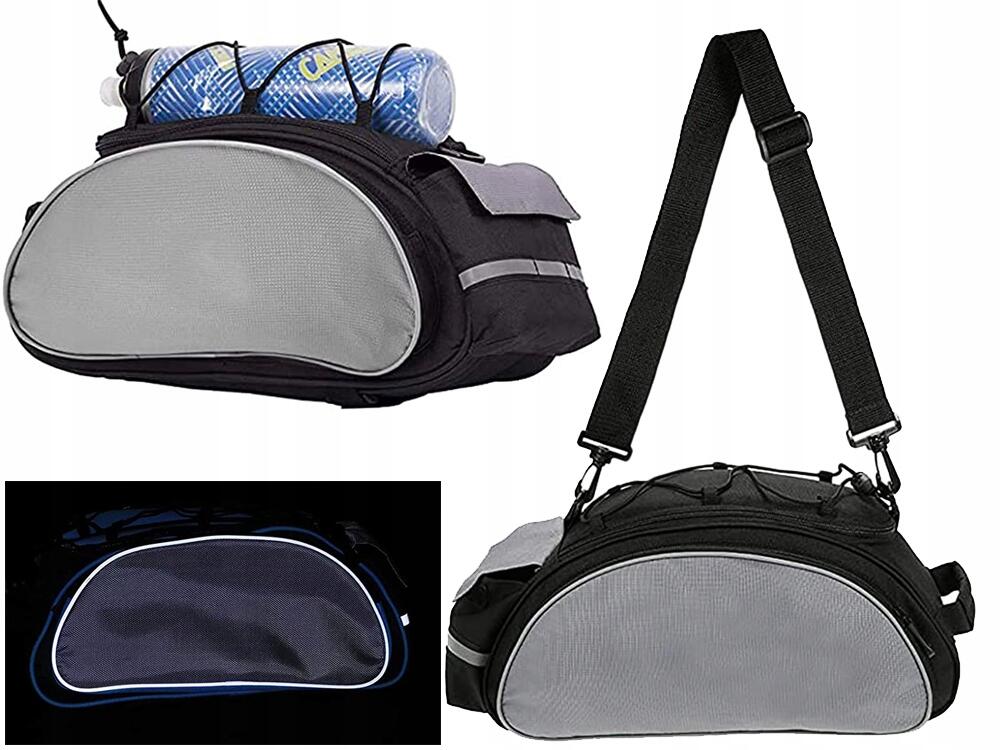 Sacoche Simple arrière - 13 litres - Gris/Noir - Vélo électrique 5/7