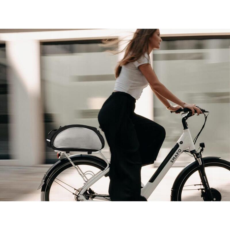 Geantă bicicletă spate, 13L, Gri/Negru, pentru bicicletă electrică