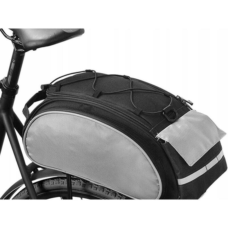 Simple sacoche arrière - 13 litres - Gris/Noir - Vélo électrique