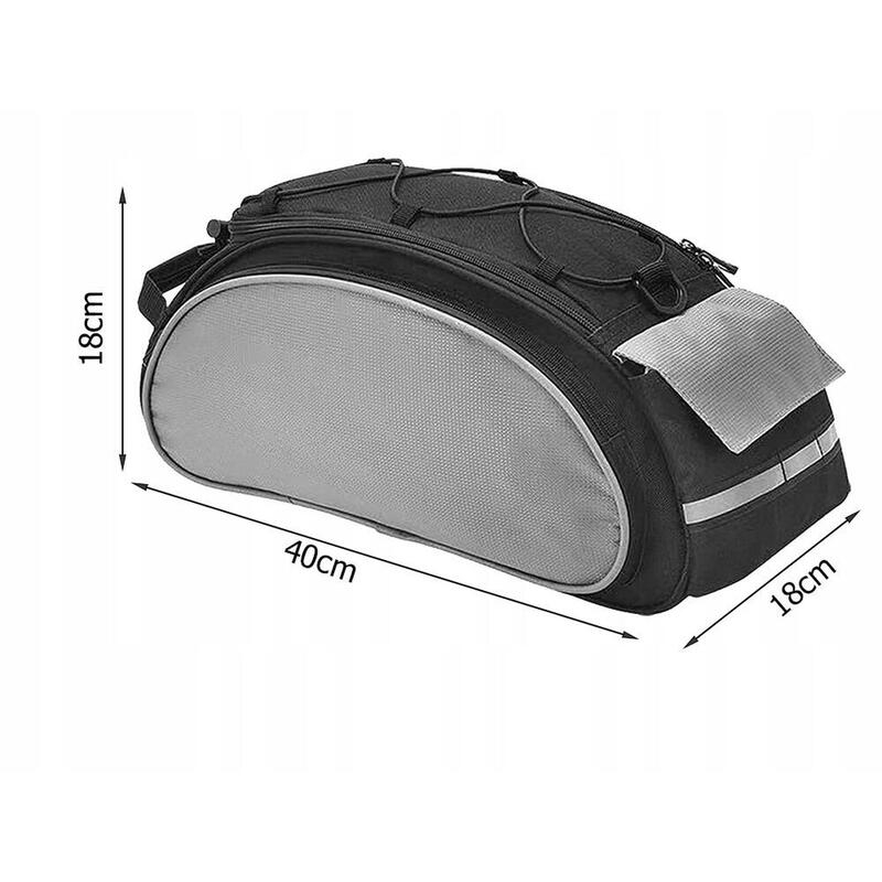 Geantă bicicletă spate, 13L, Gri/Negru, pentru bicicletă electrică