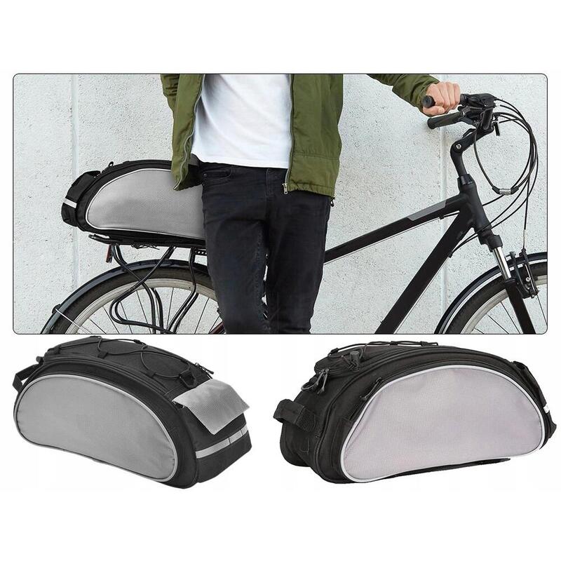Simple sacoche arrière - 13 litres - Gris/Noir - Vélo électrique