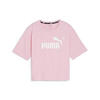 Essentials Logo cropped T-shirt dames PUMA Pink Lilac